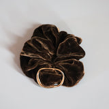 Choco Brown Velour Buckle Scrunchie