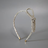Silver Crystal Ribbon Headband