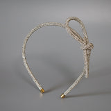 Silver Crystal Ribbon Headband