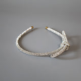Silver Crystal Ribbon Headband