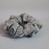 Herringbone Grey Mini Scrunchie