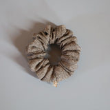 Herringbone Brown Mini Scrunchie