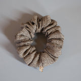 Herringbone Brown Mini Scrunchie