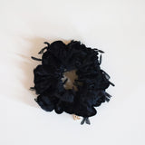 Brushed Velour Black Mini Scrunchie
