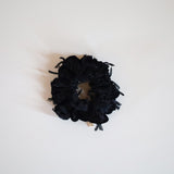 Brushed Velour Black Mini Scrunchie