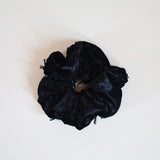 Brushed Velour Black Scrunchie
