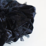 Brushed Velour Black Scrunchie