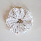 Brushed Velour Ivory Scrunchie