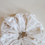 Brushed Velour Ivory Scrunchie