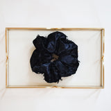 Brushed Velour Black Scrunchie