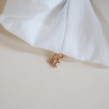 Swish Ribbon Scrunchie White-Brown