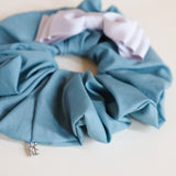 Swish Ribbon Scrunchie Dusty green-Grey