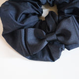 Swish Ribbon Scrunchie Black-Black