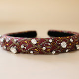 Slender Headband Wine Silver