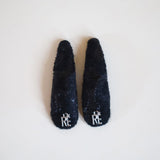 Hair Pin Black Leopard Silver Logo