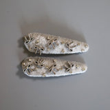 Hair Pin Velour Silver Ribbon