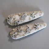 Hair Pin Velour Silver Ribbon