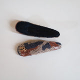 Hair Pin Brown Leopard Gold Logo