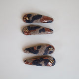 Hair Pin Brown Leopard Gold Logo