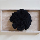 Pleated Black Scrunchie