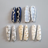 Hair Pin Velour Beige Gold