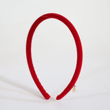 Tight Headband Velvet Crimson Red