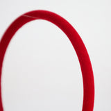 Tight Headband Velvet Crimson Red