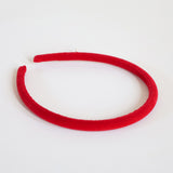 Tight Headband Velvet Crimson Red