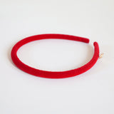 Tight Headband Velvet Crimson Red