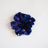 Navy Velour Jewelry Scrunchie