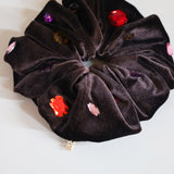 Cacao Brown Velour Jewelry Scrunchie