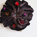 Cacao Brown Velour Jewelry Scrunchie
