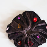 Cacao Brown Velour Jewelry Scrunchie
