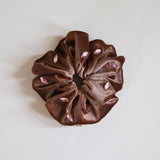 Teddy Brown Velour Jewelry Scrunchie
