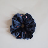 Charcoal Velour Jewelry Scrunchie
