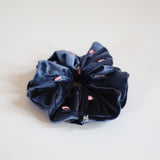 Charcoal Velour Jewelry Scrunchie