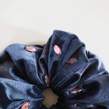 Charcoal Velour Jewelry Scrunchie