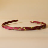 Tight Headband Red Gold No Studs