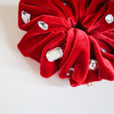 Red Velour Jewelry Scrunchie
