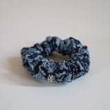 Indigo Flower Mini Scrunchie