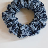 Indigo Flower Mini Scrunchie