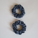 Indigo Flower Mini Scrunchie