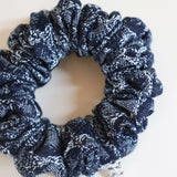 Indigo Snake Mini Scrunchie