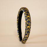 Slender Headband Navy Gold No Studs