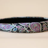 Slender Headband Black Paisley No Studs