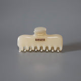 Milky White Gloss Hair Clip