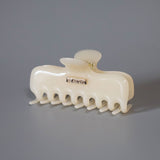 Milky White Gloss Hair Clip