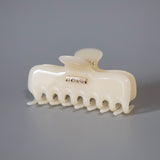 Milky White Gloss Hair Clip