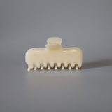 Milky White Gloss Hair Clip