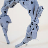 Grey Airy Ribbon Headband